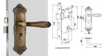 High Hardness Room Mortise Door Lock Antique Bronze Zinc Alloy Entracne Handle