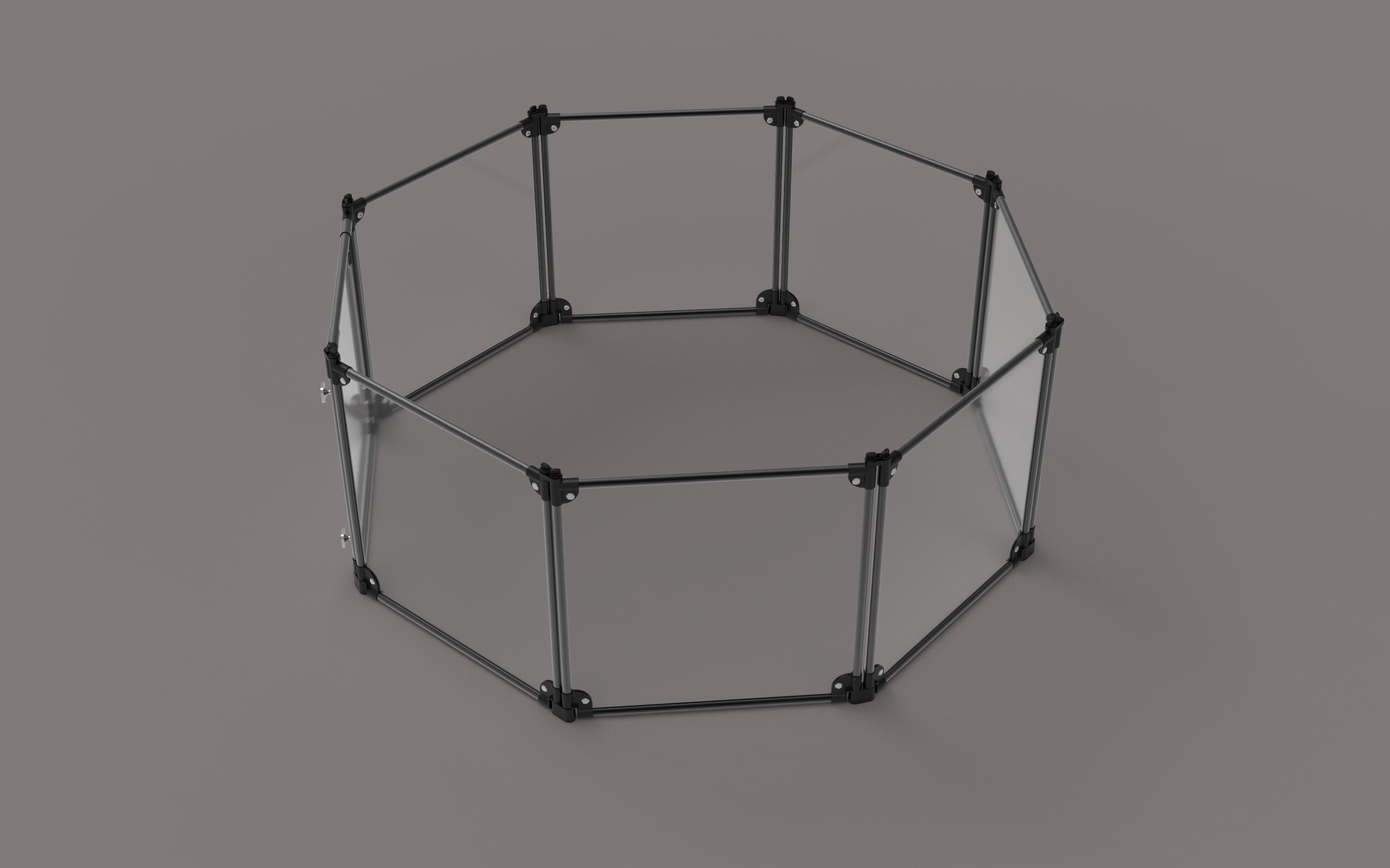 Impact Resistant Black Clear Acrylic Dog Pen For Puppies And Cats