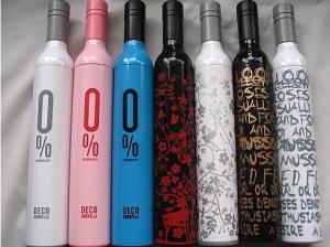 Wholesale Promotional Reverse Folding Umbrella Wine Bottle Shape 180T Polyester Pongee Fabric from china suppliers