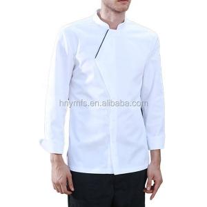 Wholesale OEM Service Breathable 100% Cotton Chef Uniform White and Black Chef Coat from china suppliers