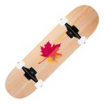7 Layer Maple Wood Sand Pu Wheel Deck Wood Off Road Skateboard Bearing Black