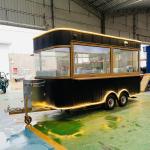 Galvanized Steel Multipurpose Mobile Square Style Fast Food Snack Tow Trailer
