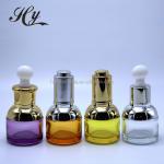 Silk Screen Cosmetic Dropper Bottle 10ml Glass Perfume Bottle With Dropper