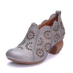 S457 New Women'S Shoes Original Retro Handmade Leather Stitching Round Head