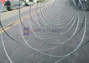 Wholesale Durable Concertina Razor Wire Coil , Obstacle BTO Security Barbed Wire Fencing from china suppliers