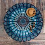 Round Beach Throw Tapestry Hippy Boho Gypsy Cotton Tablecloth Beach Towel