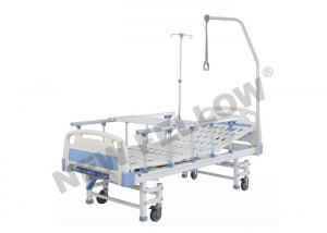 Modern Portable Adjustable Medical Bed With Foldaway Guardrail