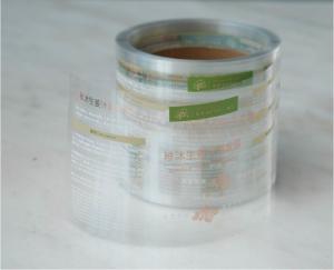 China 0.3mm-3.0mm Hot Stamping Sticker Transparent BOPP Food Bottle Label on sale