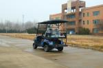 Blue 2+2 Seat Luxury Electric Golf Cart Customized Color And LOGO With Lithium