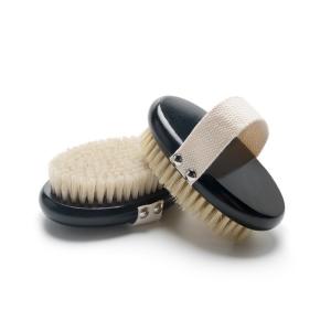 Wholesale Eco Friendly Bath Shower Brush Beech Wood Oval Dry Brush For Exfoliating from china suppliers