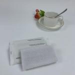 23x23cm Folded Cotton Single Use Restaurant Wet Towel