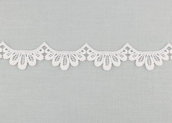 Quality Scalloped Edge Venice Lace Trim Organic Cotton Wedding Embroidered Lace Trim For Bridal Show for sale