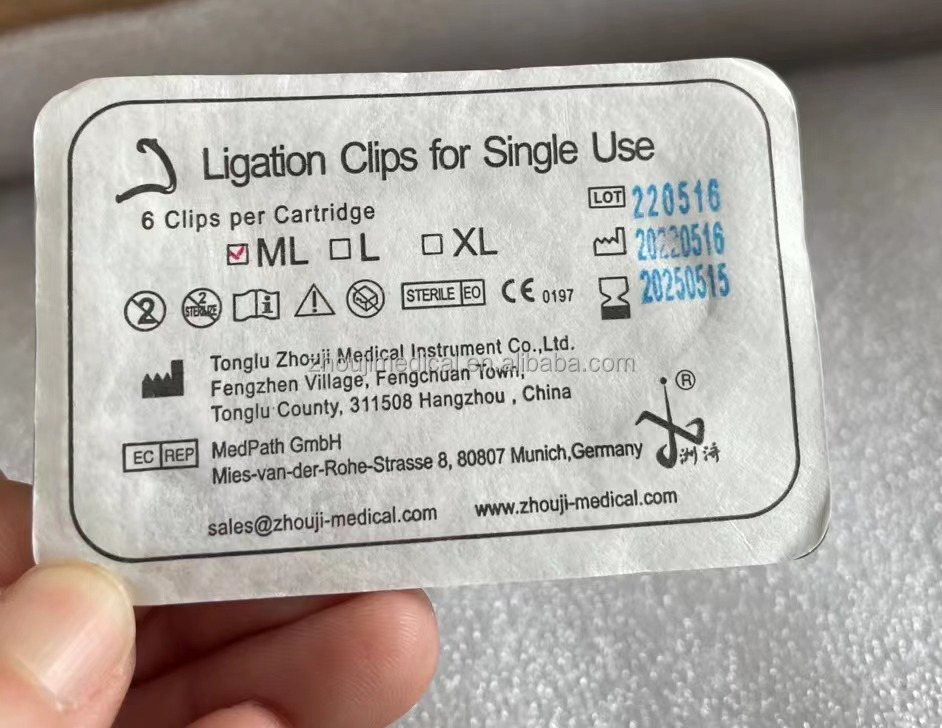 CE and IS013485 Certified Disposable Polymer Ligation Clip for Medical Applications