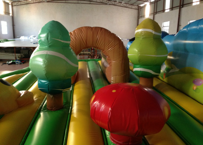 Adorable Bear Inflatable Fun City Amusement Park Big Farmland For Kindergarten Baby