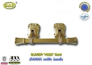 China Italy style zamak metal casket coffin swing bar H020 zamak handle size 31.5*12cm polished and plating on sale