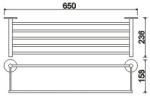 Polished Finish Bathroom Towel Racks Sus 304 Towel Shelf 25.6 Inch