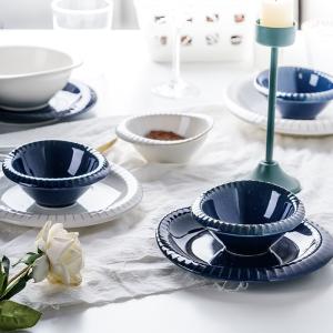 Wholesale Sustainable 2023 Kiln Blue Porcelain Dinner Sets for Restaurant Dining Experience from china suppliers