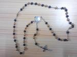316L Stainless Steel Saint Praying Rosary Beads Ball Chain Necklaces With Jesus
