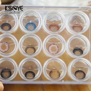 China KSSEYE Clear plastic Contact Lens Storage Box holder 12 Cells on sale