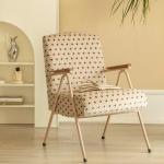 Literary Star Spot Velvet Accent Chair Hotel Home Coffee Shop Fabric Dining