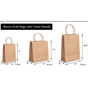Wholesale Biodegradable Food Packaging Kraft Paper Bags With Twisted Handle from china suppliers