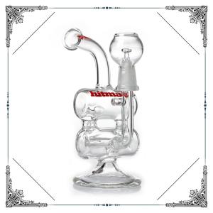 Wholesale Oil Dab Rigs Recycler Bongs Mini Double Barrels Glass Smoking Water Pipes from china suppliers