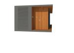 Insulated Prefabricated Glass Sea View Room With One Bedroom Wooden Interior