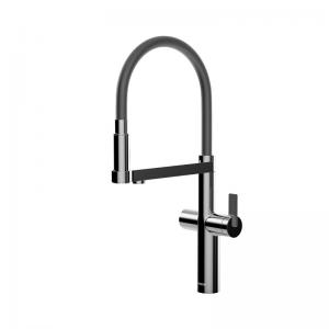 China Black 360 Degree Kitchen Sink Faucet 490mm Height ISO9001 on sale