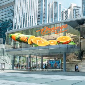 Wholesale 500mm*125mm LED Transparent Video Wall Indoor / Outdoor LED Strip Display from china suppliers