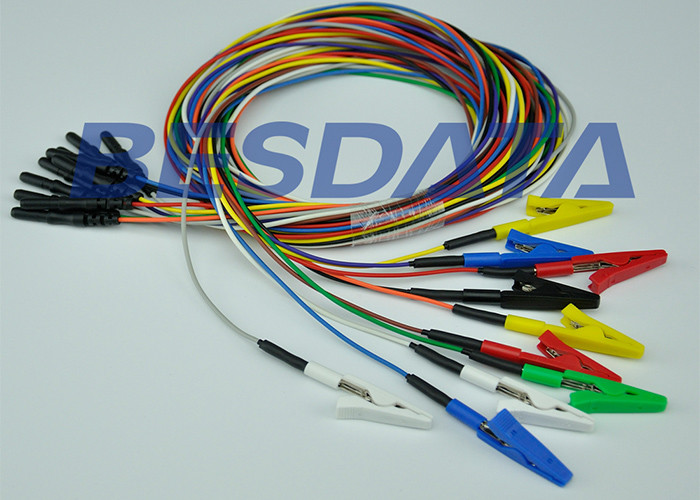 Reusable Single Alligator Clip Leads TPU / PVC Cables Material E04010001