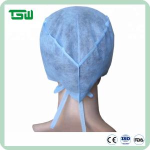Wholesale Polypropylene Disposable Nonwoven Doctor Cap With Elastic / Ties from china suppliers