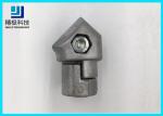 Single Side 45 Degree Inner Connector Aluminum Pipe Fittings Anodizing Silver AL
