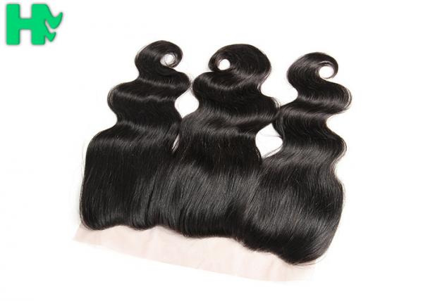 Unprocessed Virgin Smooth Silk Base Human Hair Closure / 13*4 Ear To Ear Lace Frontal