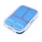 3 Compartment Lunch Containers 350mL 650mL Silicone Foldable Lunch Box