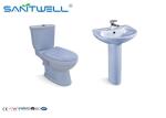 Square close coupled toilet Universal gravity flush 665*400*835mm Size
