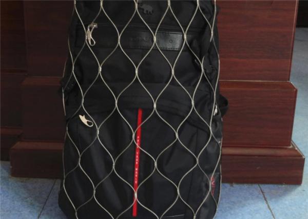 Quality 1.6mm Ferruled Wire Mesh Bag Protector Stainless Steel 304/316 For Backpack for sale