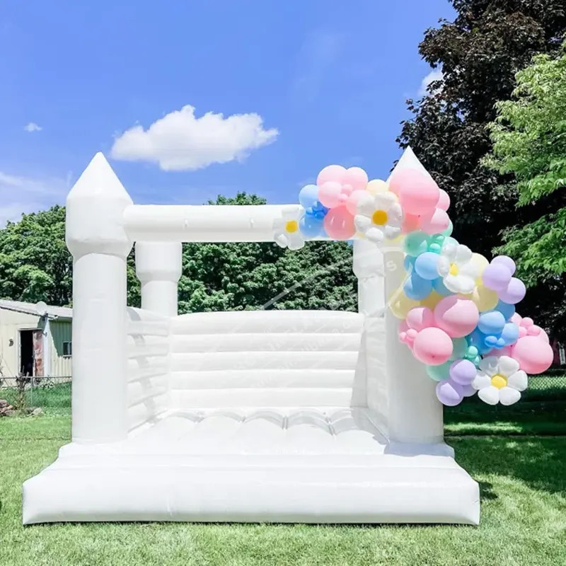 Commercial Grade Wedding White Bounce House For Outdoor Wedding Party Events