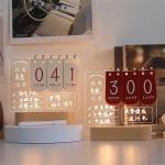 Customize Wooden Table Lamp Base Acrylic Reminder card decoration memo