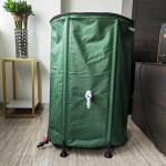 Green 100 Gallon Collapsible PVC Rain Barrel 500D/1000D Portable Water Storage