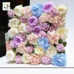 UVG romantic rose artificial floral wall for photography backdrop art studio