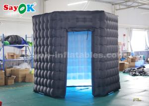 Wholesale Inflatable Party Tent Hexagon Black Blow Up Photo Booth For Party / Inflatable LED Booth from china suppliers