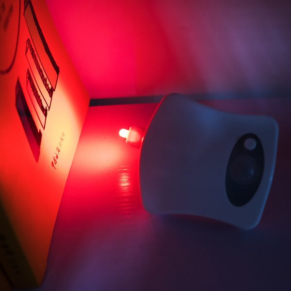 8 Colors Rotated LED Toilet Light , Motion Activated Toilet Light Sensor Switch