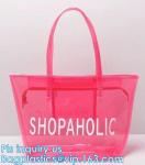 transparent plastic tote shopping pvc bag, Cosmetic Packaging Clear PVC Bag,