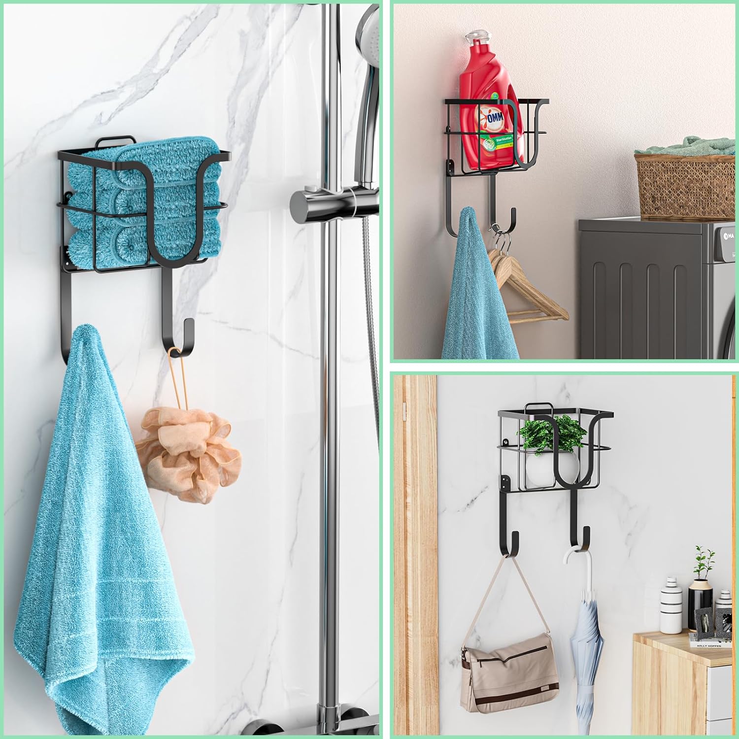 Large Storage Basket Metal Steel Wall Mount Ironing Board Organizer with Powder Coating
