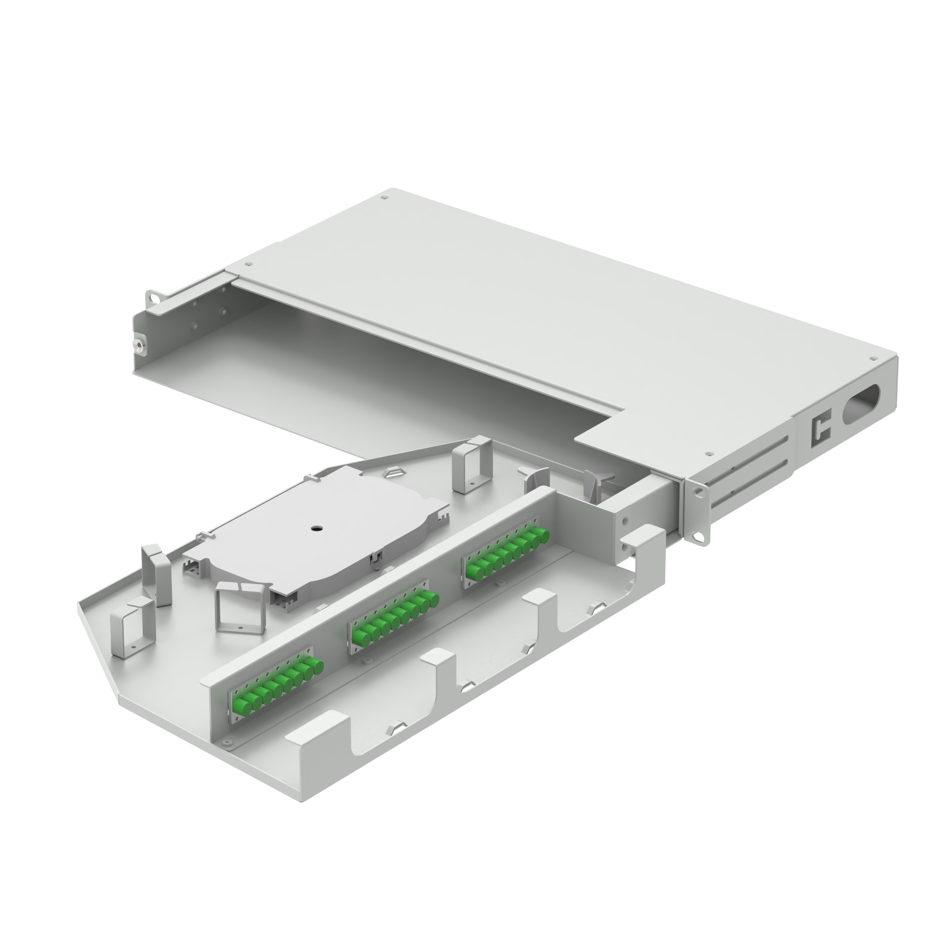 24 Cores FC APC Type 19 Inch Swing Patch Panel for ODN Network Optical Distribution Frame