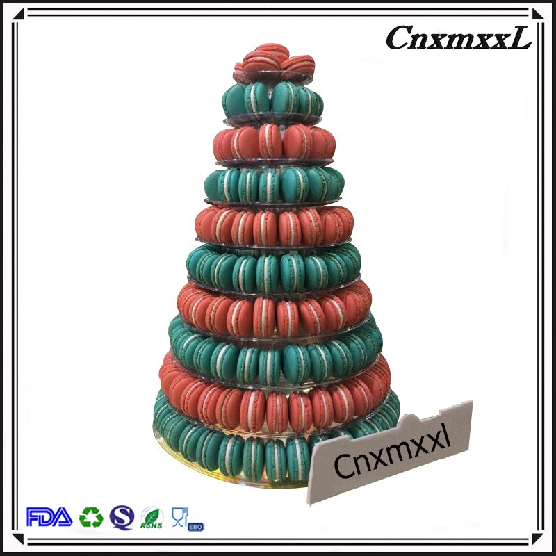 New Design 10 Tier Macaron Tower Disposable Food Tray