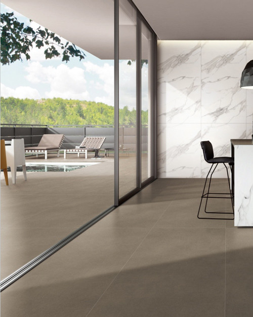 Anti Slip Living Room Cement Look Porcelain Tile Kitchen Concrete Look Floor Tile