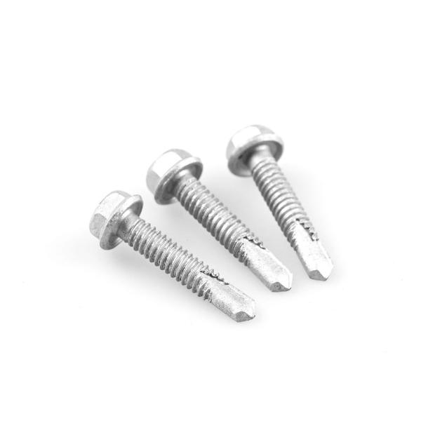 Hex Flange Head Self Drilling Wall Screws Made of Bi Metal Stainless Steel for T