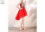 Top Sequin Short Length Prom Dresses Multi Color Back Hollow Sleeveless