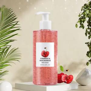 Wholesale OEM Red Cherry Scrub Body Care Moisturizing Whitening Exfoliating Body Wash Pores from china suppliers